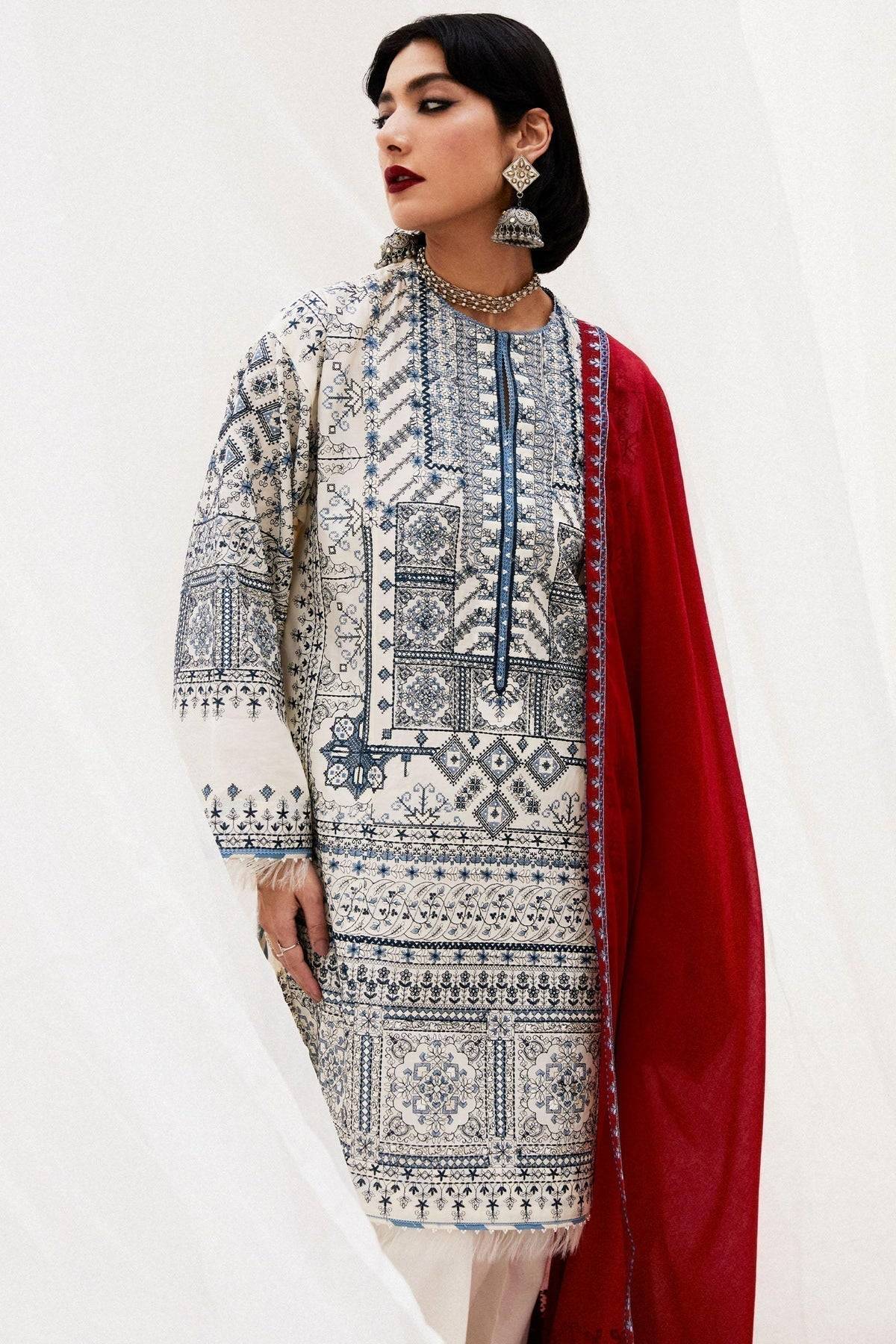Zara Shahjahan | Luxury Lawn 24 | DIYA-2A - Pakistani Designer Dress - by Zara Shahjahan | Type: Luxury - 100% Original at Saira Sultan