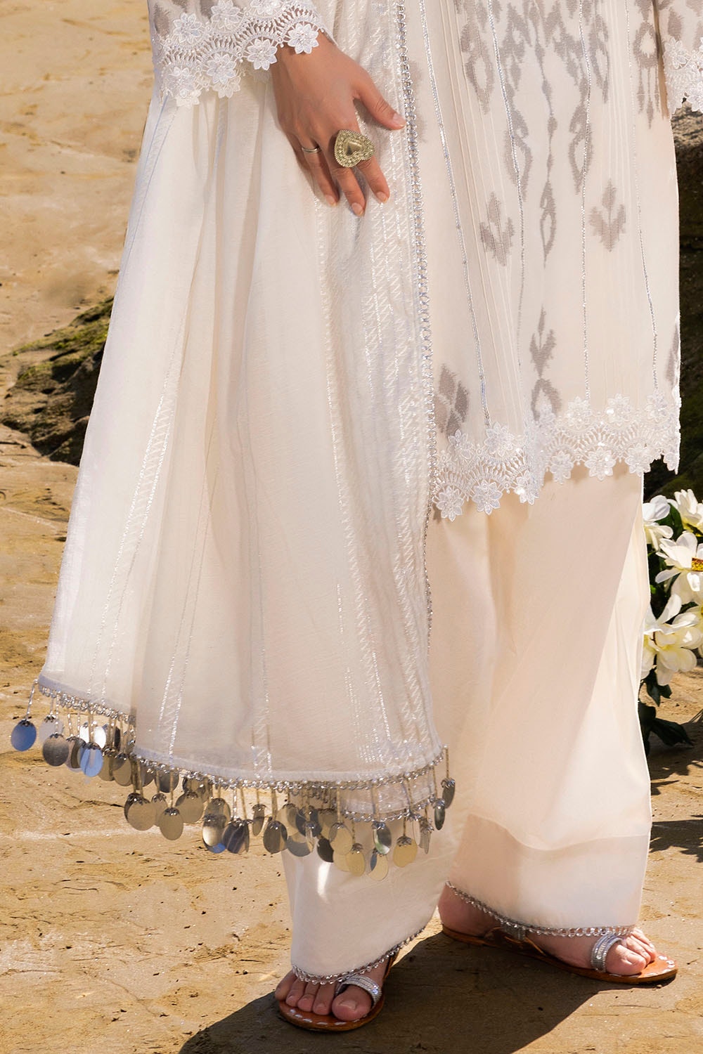 Gul Ahmed | Taara 25 | MJ-52003 L Ivory Jacquard