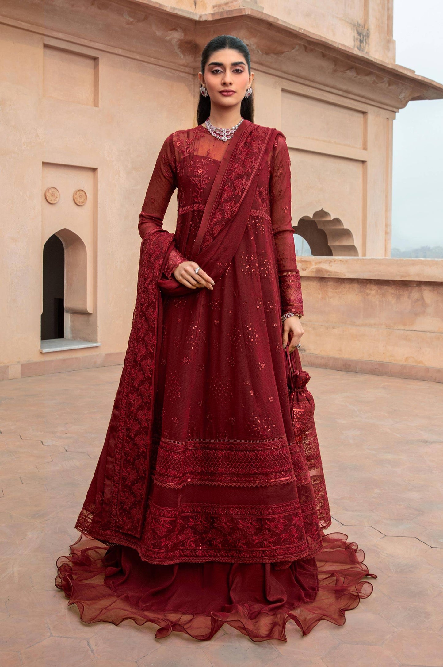 Zeen | Azalea Collection | Merlot - Pakistani Designer Dress - by Zeen | Type: Formal - 100% Original at Saira Sultan