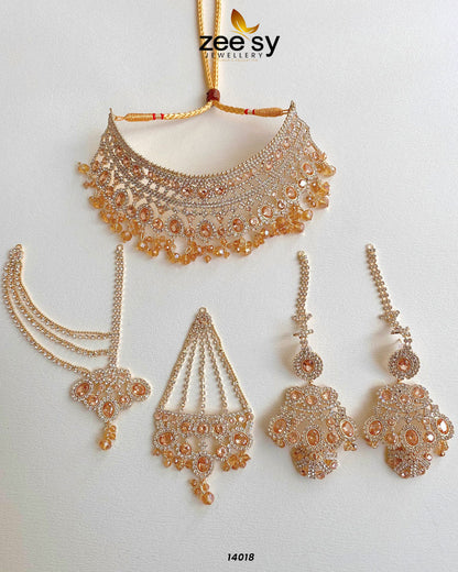 Kushal's Bridal Set Golden Champagne