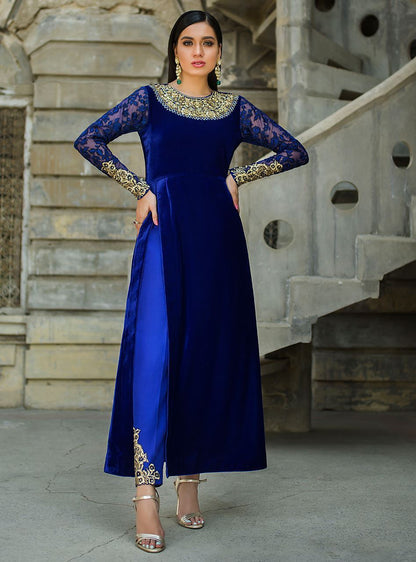 Zainab Chottani | Semi Formals | VIVA LA COBALT - Pakistani Designer Dress - by Zainab Chottani | Type: Ladies Clothes - 100% Original at Saira Sultan