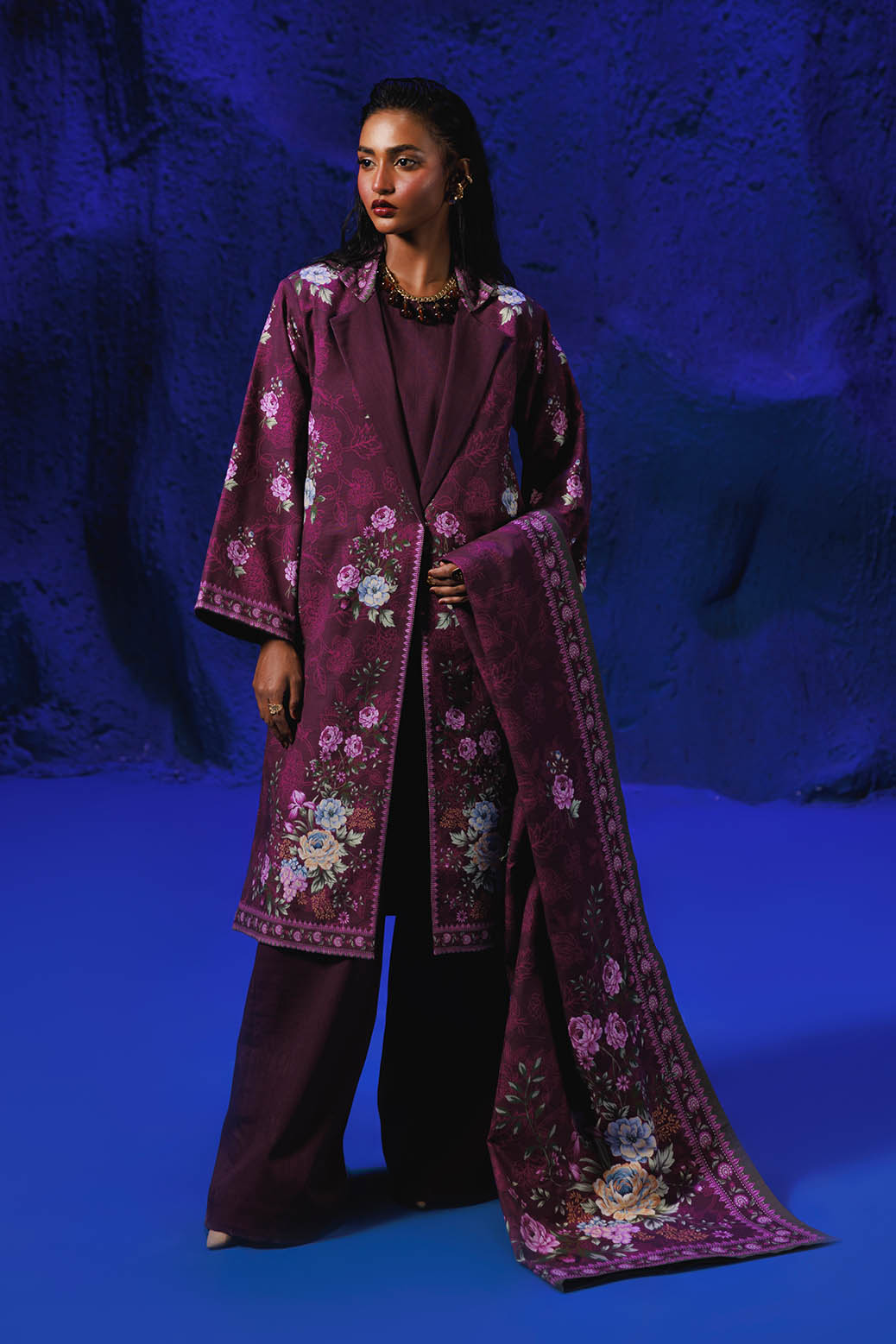 Bonanza Satrangi | Mystic Garden 3 Pc (2W24P3P280) Purple