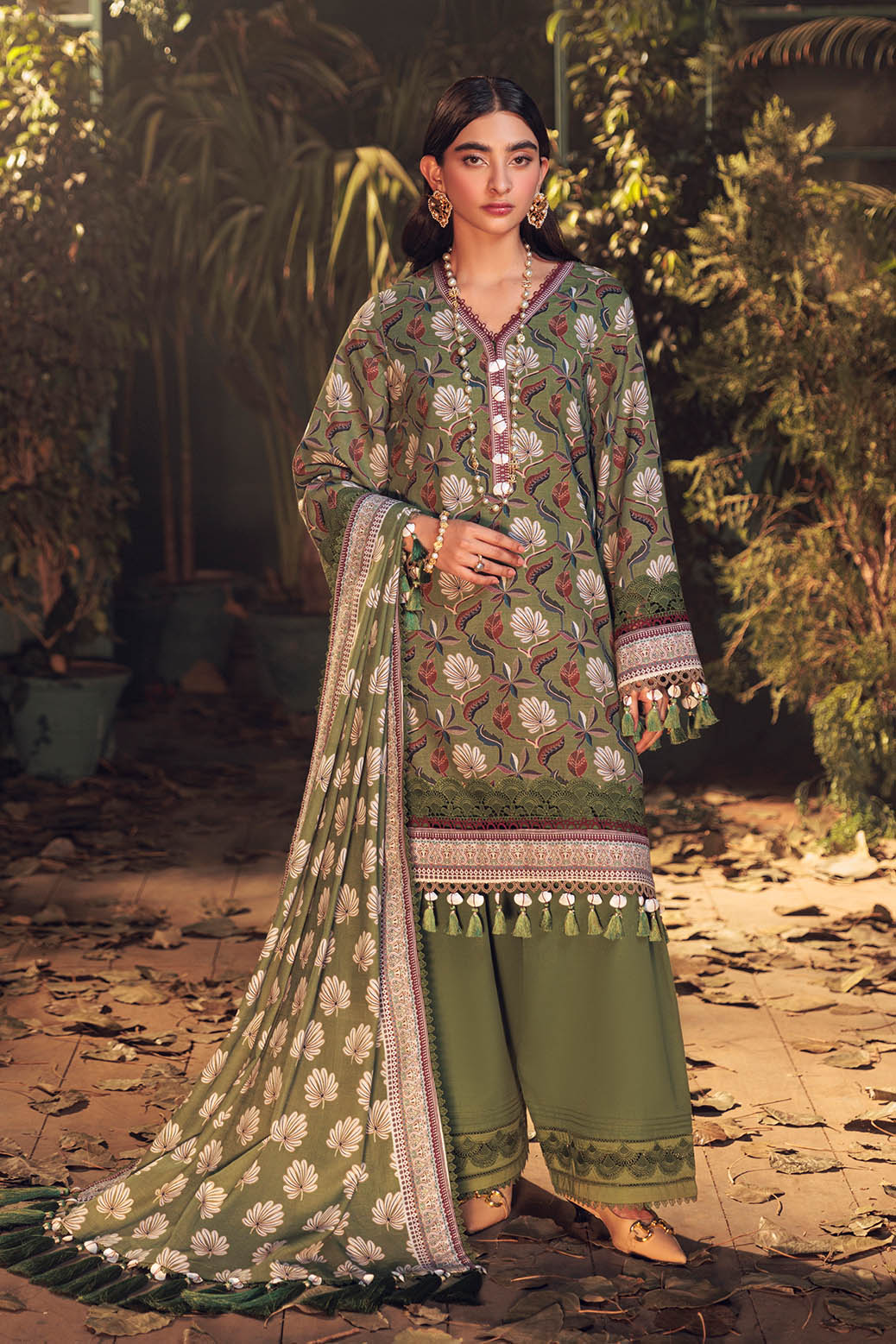 Bonanza Satrangi | Floral Obsession 3 Pc (7W24BP3P28) Green