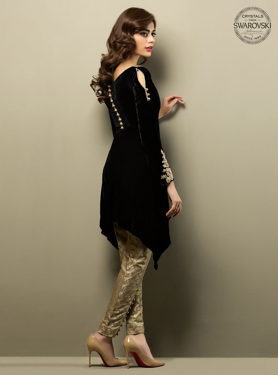 Zainab Chottani | Semi Formals | JET SOLITAIRE - Pakistani Designer Dress - by Zainab Chottani | Type: Ladies Clothes - 100% Original at Saira Sultan