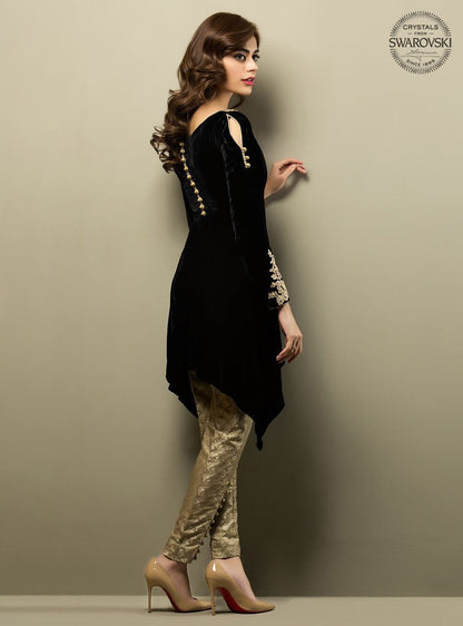 Zainab Chottani | Semi Formals | JET SOLITAIRE - Pakistani Designer Dress - by Zainab Chottani | Type: Ladies Clothes - 100% Original at Saira Sultan