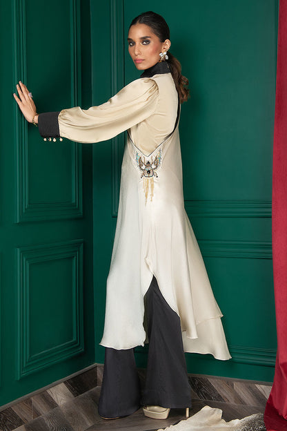 Wardha Saleem | Luxury Pret Fusion Wear | WS22-023 M White Female
