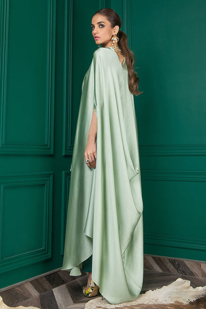 Wardha Saleem | Luxury Pret Fusion Wear | WS22-018 S Green Female