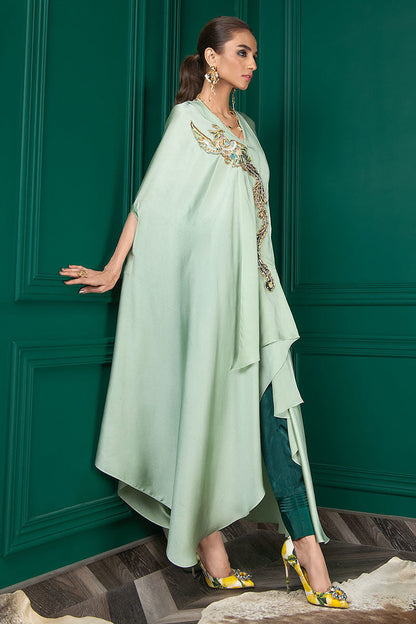 Wardha Saleem | Luxury Pret Fusion Wear | WS22-018 XL Green Female