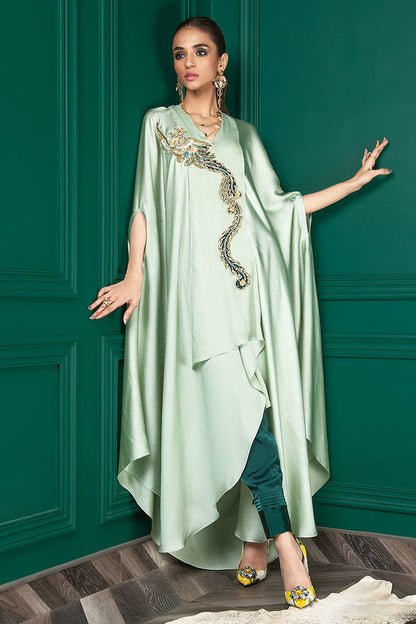 Wardha Saleem | Luxury Pret Fusion Wear | WS22-018 M Green Female