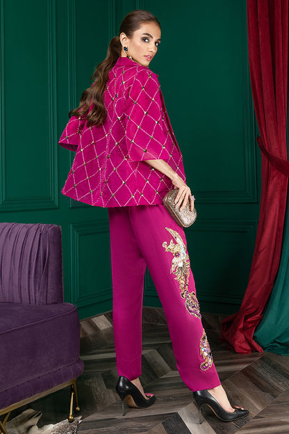 Wardha Saleem | Luxury Pret Fusion Wear | WS22-027 S Magenta Female