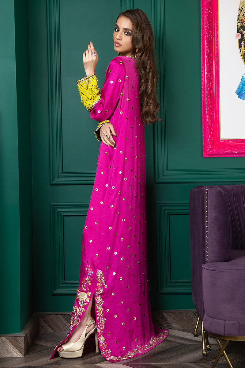 Wardha Saleem | Luxury Pret Fusion Wear | WS22-035 S Hot Pink Zardozi