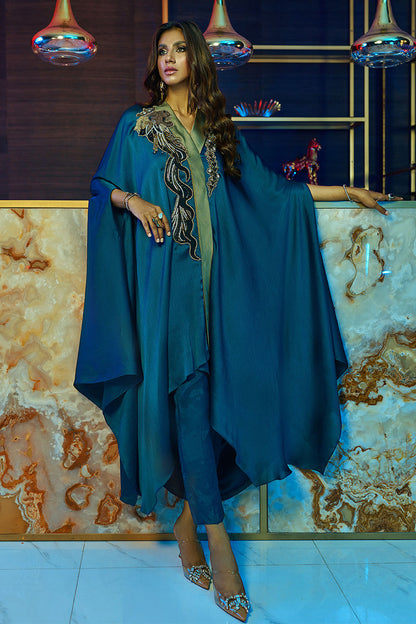 Wardha Saleem | Luxury Pret Fusion Wear | MIDNIGHT €“ FORMAL DRAPE XL Midnight Blue Female