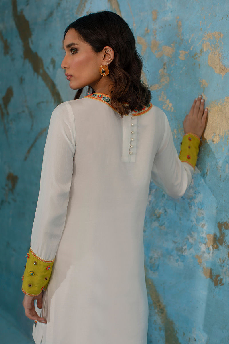Wardha Saleem | Luxury Pret Fusion Wear | CALL ME NEON S White Female