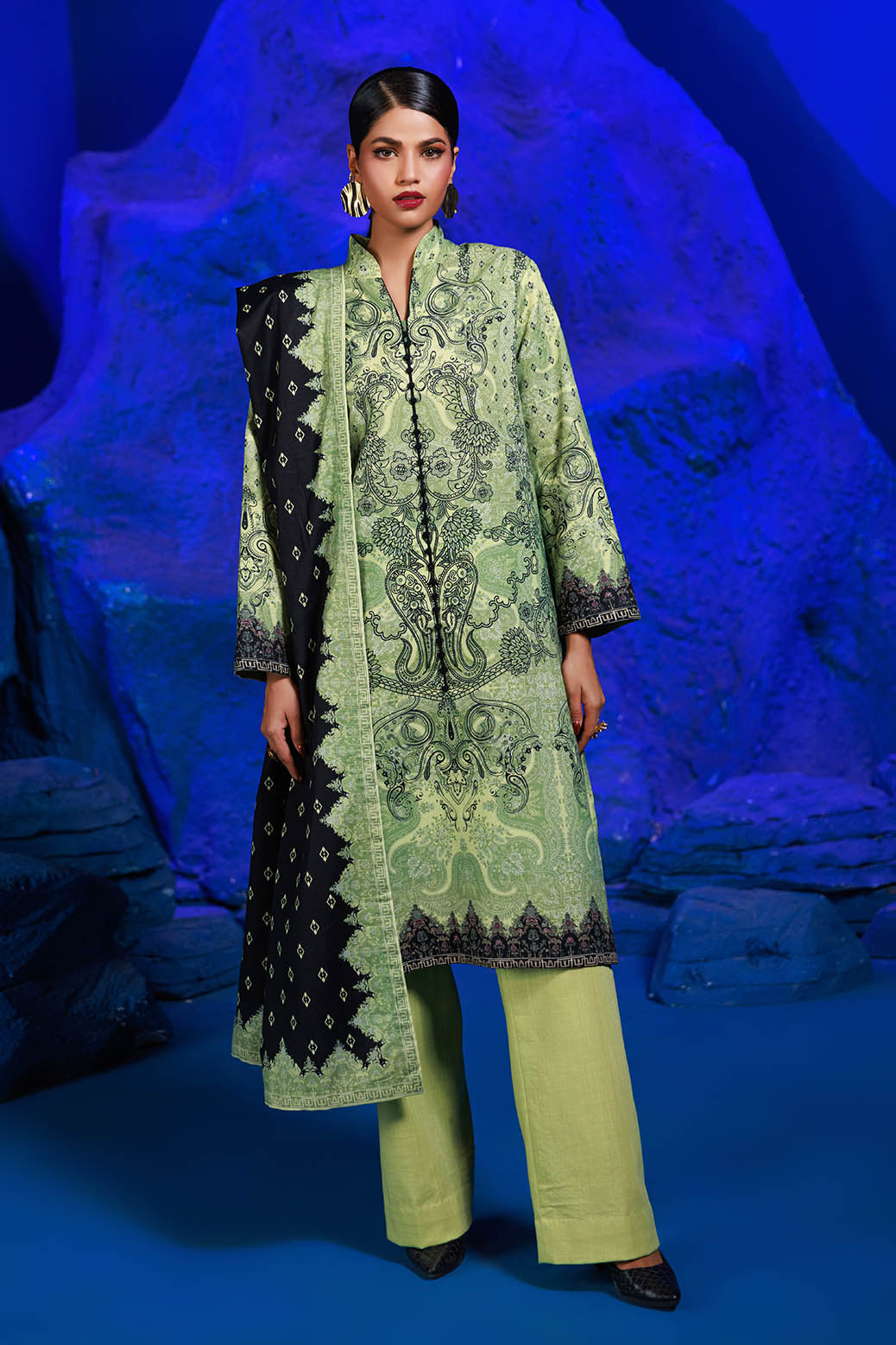 Bonanza Satrangi | Savannah 3 Pc (7W24BP3P42) Green
