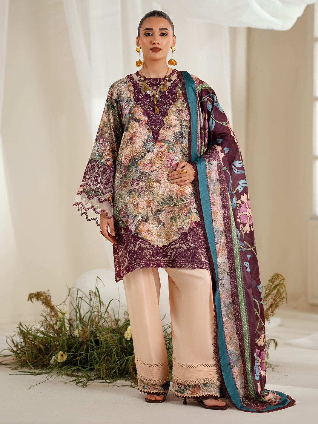 Bin Ilyas | Eres Bonita Viscose 25 | 1104-B - Pakistani Designer Dress - by Bin Ilyas - Type : Ladies Clothes - 100% Original at Saira Sultan