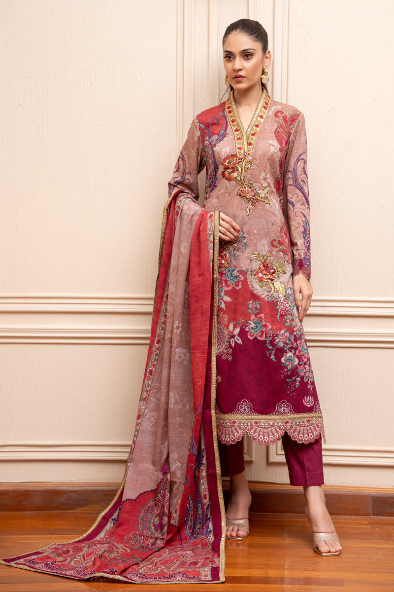 Shamaeel Ansari | Gulrang Lawn | LP-06 - Pakistani Designer Dress - by Shamaeel Ansari - Type : Ladies Clothes - 100% Original at Saira Sultan