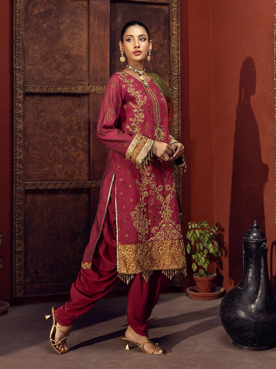 Salitex | Signature Festive Chiffon | SUNW6JI017UT Custom Size Rose Pink Textuered