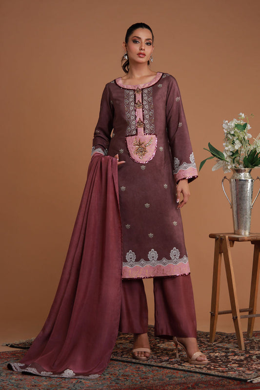 Shamaeel Ansari | Ramadan Edit 25 | RF-06 XS Plum Khaddi Silk