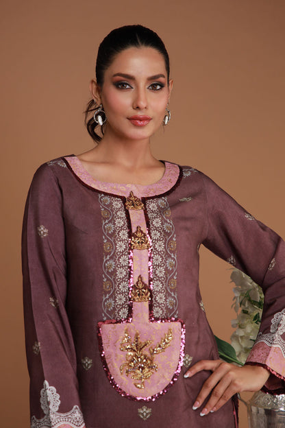 Shamaeel Ansari | Ramadan Edit 25 | RF-06 M Plum Khaddi Silk