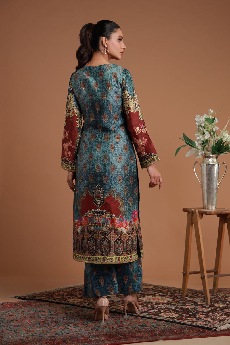 Shamaeel Ansari | Ramadan Edit 25 | RF-08 S Teal Blue Sheesha Silk
