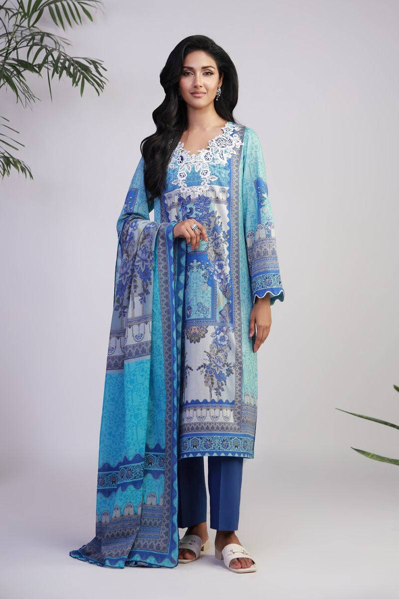 Shamaeel Ansari | Gulrang Lawn | Gulrang-01 - Pakistani Designer Dress - by Shamaeel Ansari - Type : Ladies Clothes - 100% Original at Saira Sultan