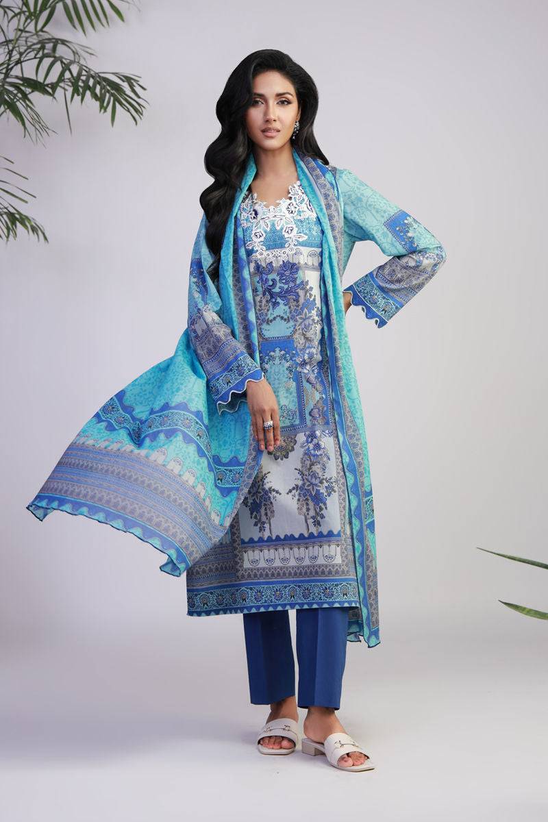Shamaeel Ansari | Gulrang Lawn | Gulrang-01 - Pakistani Designer Dress - by Shamaeel Ansari - Type : Ladies Clothes - 100% Original at Saira Sultan