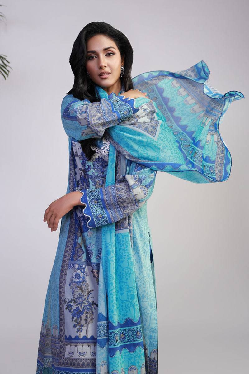 Shamaeel Ansari | Gulrang Lawn | Gulrang-01 - Pakistani Designer Dress - by Shamaeel Ansari - Type : Ladies Clothes - 100% Original at Saira Sultan