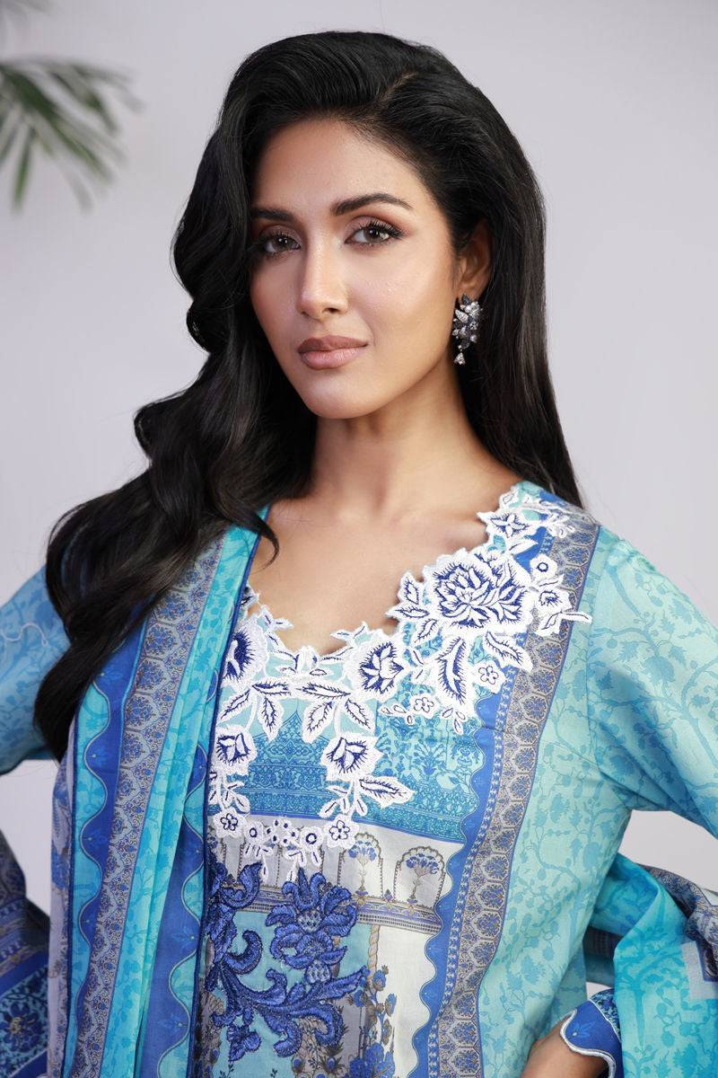 Shamaeel Ansari | Gulrang Lawn | Gulrang-01 - Pakistani Designer Dress - by Shamaeel Ansari - Type : Ladies Clothes - 100% Original at Saira Sultan
