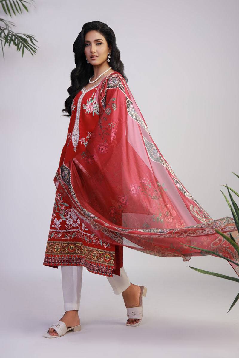 Shamaeel Ansari | Gulrang Lawn | Gulrang-04 - Pakistani Designer Dress - by Shamaeel Ansari - Type : Ladies Clothes - 100% Original at Saira Sultan