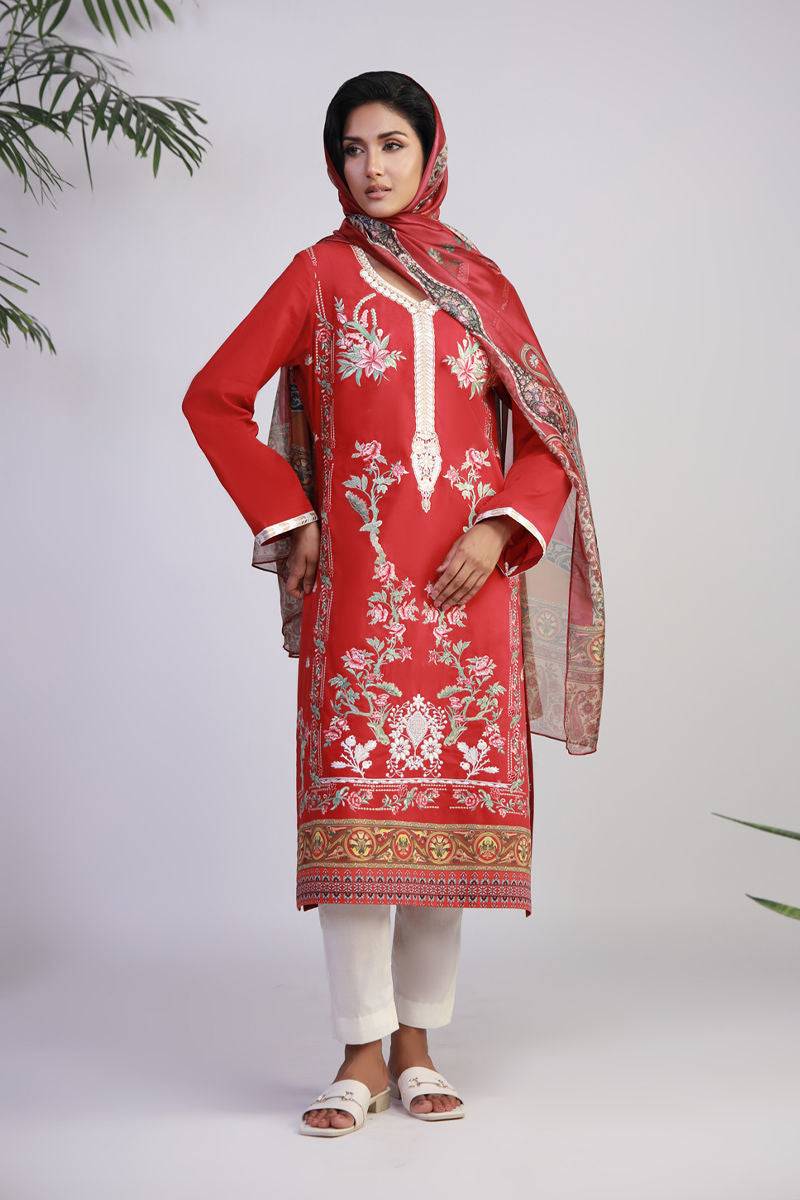 Shamaeel Ansari | Gulrang Lawn | Gulrang-04 - Pakistani Designer Dress - by Shamaeel Ansari - Type : Ladies Clothes - 100% Original at Saira Sultan