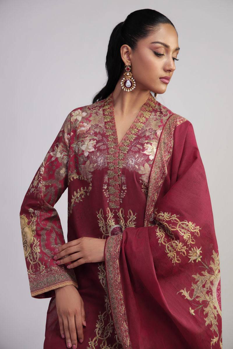 Shamaeel Ansari | Gulrang Lawn | Gulrang-05 - Pakistani Designer Dress - by Shamaeel Ansari - Type : Ladies Clothes - 100% Original at Saira Sultan
