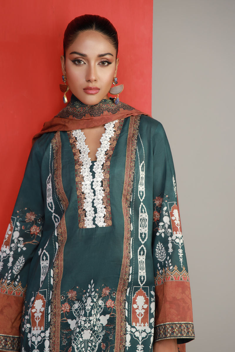 Shamaeel Ansari | Gulrang Lawn | Gulrang-06 - Pakistani Designer Dress - by SHA - Type :  - 100% Original at Saira Sultan