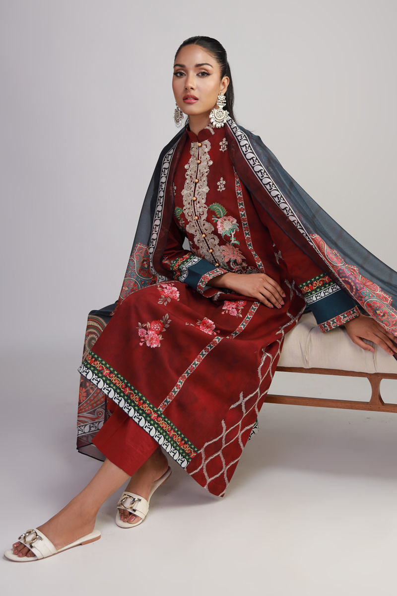 Shamaeel Ansari | Gulrang Lawn | Gulrang-07 - Pakistani Designer Dress - by Shamaeel Ansari - Type : Ladies Clothes - 100% Original at Saira Sultan