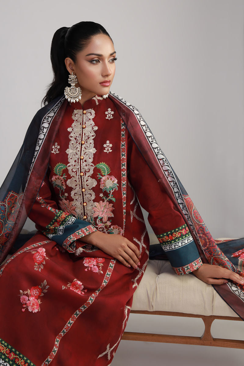 Shamaeel Ansari | Gulrang Lawn | Gulrang-07 - Pakistani Designer Dress - by Shamaeel Ansari - Type : Ladies Clothes - 100% Original at Saira Sultan