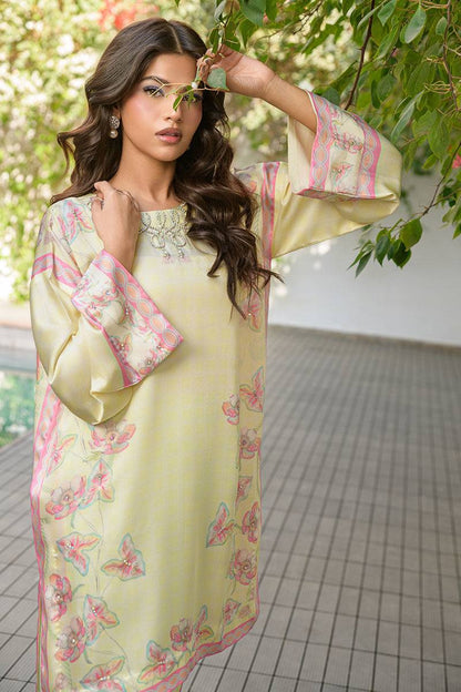 Fatima Khan | Eid Digital Silk Prints | Blossoms - Pakistani Designer Dress - by Fatima Khan | Type: Ladies Clothes - 100% Original at Saira Sultan