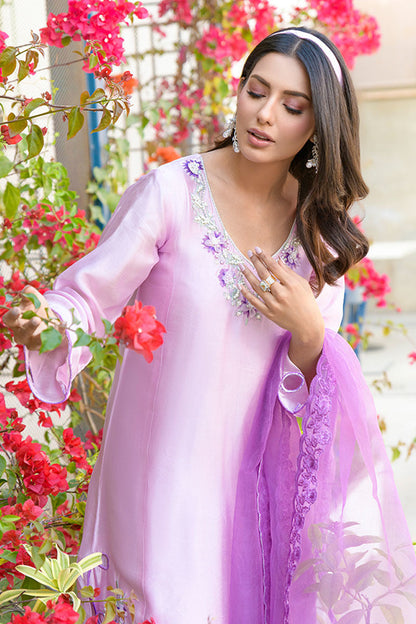 Fatima Khan | La Fleur Eid Edit | Lavenderlicious L Lavender Pinocchio Sheesha Silk