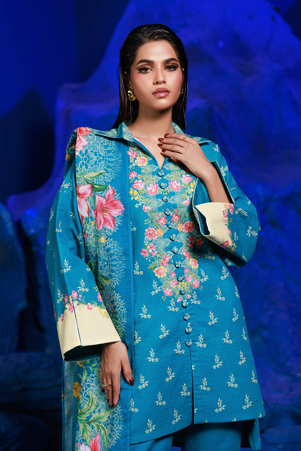 Bonanza Satrangi | Blooming 3 Pc (1W24P3P229)