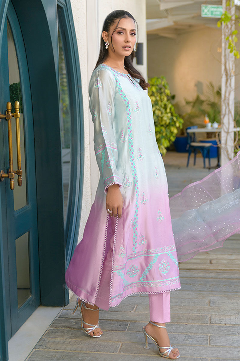 Fatima Khan | La Fleur Eid Edit | Violetta XS Purple Cotton Silk
