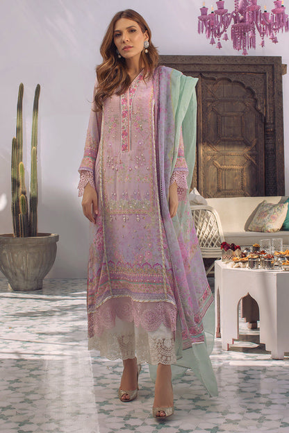 Ansab Jahangir | Digital Silk | Lilac Paisley - Pakistani Designer Dress - by Ansab Jahangir - Type : Ladies Clothes - 100% Original at Saira Sultan