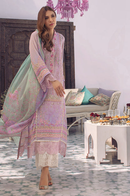 Ansab Jahangir | Digital Silk | Lilac Paisley - Pakistani Designer Dress - by Ansab Jahangir - Type : Ladies Clothes - 100% Original at Saira Sultan