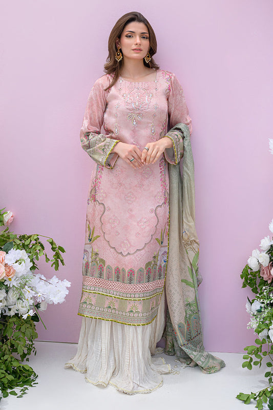 Fatima Khan | Eid Digital Silk Prints | Petaluxe XS Light Pink Silk