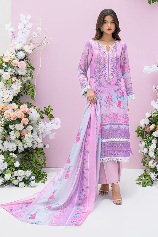 Fatima Khan | Eid Digital Silk Prints | Gardenia XS Lilac Silk