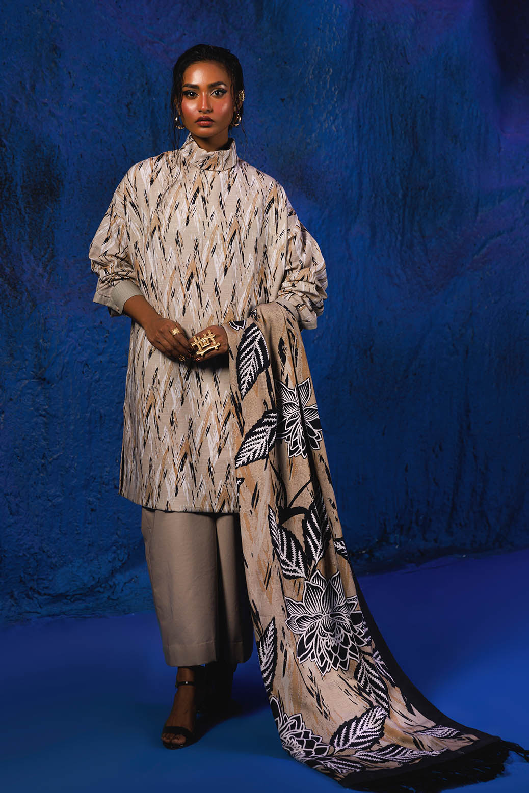 Bonanza Satrangi | Dusk Delight 3 Pc (2W24P3P335) Beige