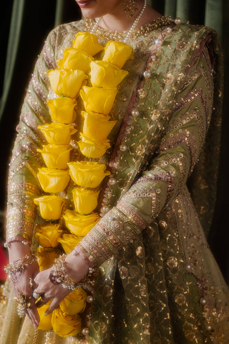 MNR | Zarlish Festive Formals | Mastani XL Pistachio Green Indian Silk