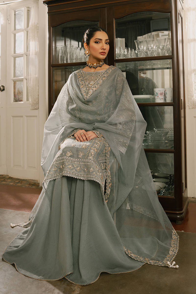MNR | Ashiyana Festive Eid Collection 25 | Khirad M Gray Net