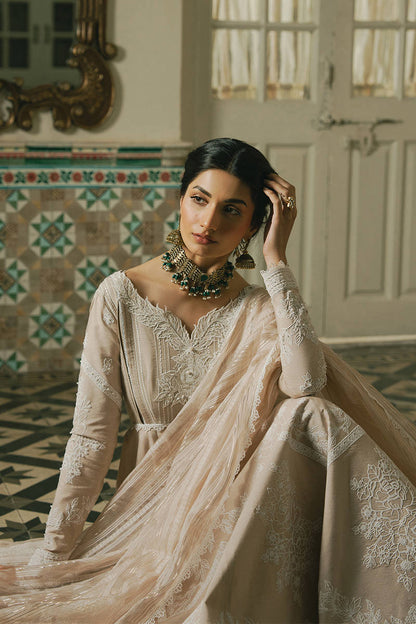 MNR | Ashiyana Festive Eid Collection 25 | Ayla M Beige Cotton Net