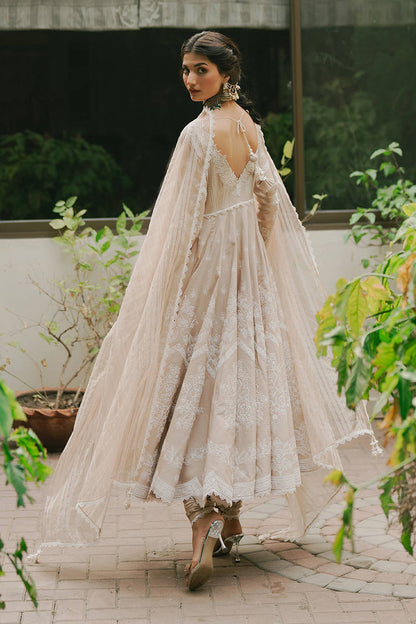 MNR | Ashiyana Festive Eid Collection 25 | Ayla S Beige Cotton Net