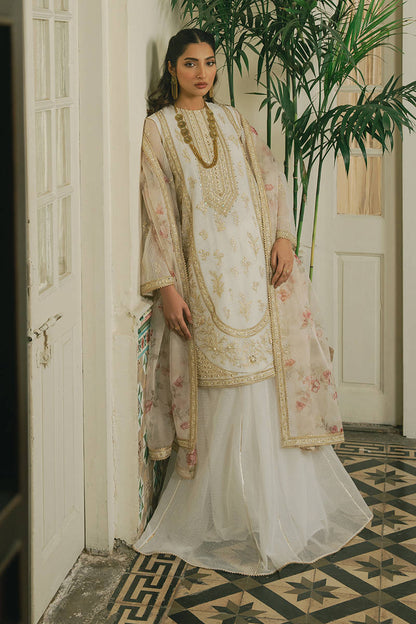 MNR | Ashiyana Festive Eid Collection 25 | Anaya XS Off White Paper Silk
