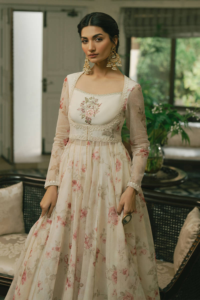 MNR | Ashiyana Festive Eid Collection 25 | Gulrukh M White Karandi