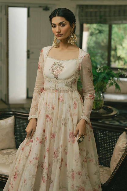 MNR | Ashiyana Festive Eid Collection 25 | Gulrukh M White Karandi